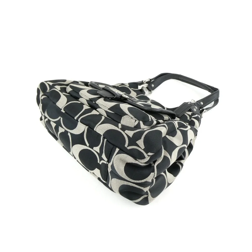 Coach‎ Campbell Signature Black White Hobo Shoulder Bag NWT F24742